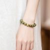 Gelang Tenang Kayu Cendana Hijau Tibet Tibetan Green Sandalwood Calming Bracelet
