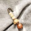 Pin Damai Biji Bodhi Vintage dari Kayu Cendana Vintage Bodhi Seed Sandalwood Peace Brooch