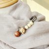 Pin Damai Biji Bodhi Vintage dari Kayu Cendana Vintage Bodhi Seed Sandalwood Peace Brooch