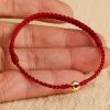 Pulsera de la Paz con Hilo Rojo de Oro 999 999 Gold Red String Peace Bracelet