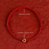 Pulsera de la Paz con Hilo Rojo de Oro 999 999 Gold Red String Peace Bracelet