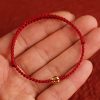 Pulsera de la Paz con Hilo Rojo de Oro 999 999 Gold Red String Peace Bracelet