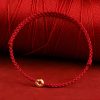 Pulsera de la Paz con Hilo Rojo de Oro 999 999 Gold Red String Peace Bracelet