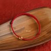 Pulsera de la Paz con Hilo Rojo de Oro 999 999 Gold Red String Peace Bracelet