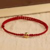Pulsera de la Paz con Hilo Rojo de Oro 999 999 Gold Red String Peace Bracelet