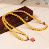 Collar con Encanto de Flor de Ámbar Sanador Amber Healing Flower Charm Necklace