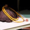 Collar con Encanto de Flor de Ámbar Sanador Amber Healing Flower Charm Necklace