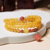Collar con Encanto de Flor de Ámbar Sanador Amber Healing Flower Charm Necklace