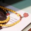 Collar con Encanto de Flor de Ámbar Sanador Amber Healing Flower Charm Necklace