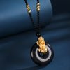 Collar con Pixiu de Ónix Negro y Fortuna Black Onyx PiXiu Fortune Necklace