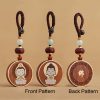 Llave de Avalokitesvara de Madera de Ébano con Om Mani Padme Hum Ebony Wood Avalokitesvara Keychain with Om Mani Padme Hum