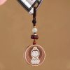 Llave de Avalokitesvara de Madera de Ébano con Om Mani Padme Hum Ebony Wood Avalokitesvara Keychain with Om Mani Padme Hum