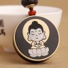 Llave de Avalokitesvara de Madera de Ébano con Om Mani Padme Hum Ebony Wood Avalokitesvara Keychain with Om Mani Padme Hum
