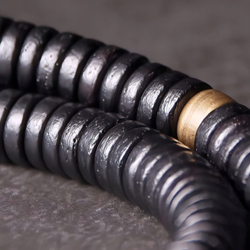 Pulsera de Equilibrio Espiritual de Madera de Ébano Ebony Wood Spiritual Balance Bracelet