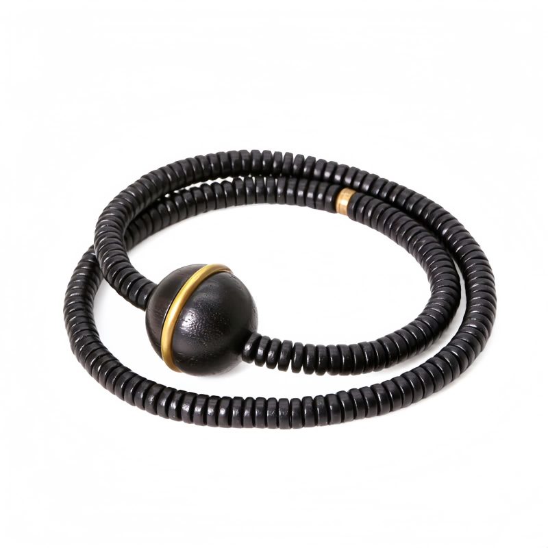 Pulsera de Equilibrio Espiritual de Madera de Ébano Ebony Wood Spiritual Balance Bracelet