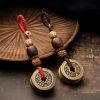 Llavero de Cinco Monedas del Emperador Feng Shui para la Riqueza Feng Shui Five Emperor Coins Wealth Keychain