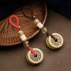 Llavero de Cinco Monedas del Emperador Feng Shui para la Riqueza Feng Shui Five Emperor Coins Wealth Keychain