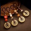 Llavero de Cinco Monedas del Emperador Feng Shui para la Riqueza Feng Shui Five Emperor Coins Wealth Keychain