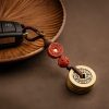 Llavero de Cinco Monedas del Emperador Feng Shui para la Riqueza Feng Shui Five Emperor Coins Wealth Keychain