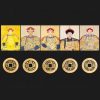 Llavero de Cinco Monedas del Emperador Feng Shui para la Riqueza Feng Shui Five Emperor Coins Wealth Keychain
