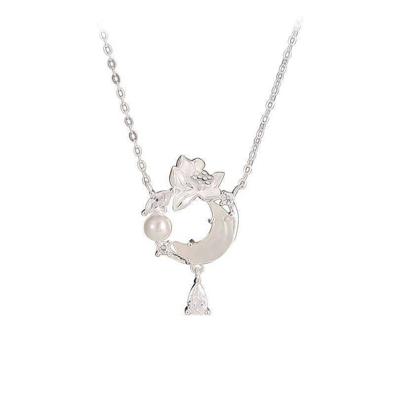 Kalung Liontin Mutiara Hetian Jade Hetian Jade Pearl Pendant Necklace