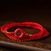 Cadena de vientre con cinabrio natural para bendiciones Natural Cinnabar Blessing Belly Chain