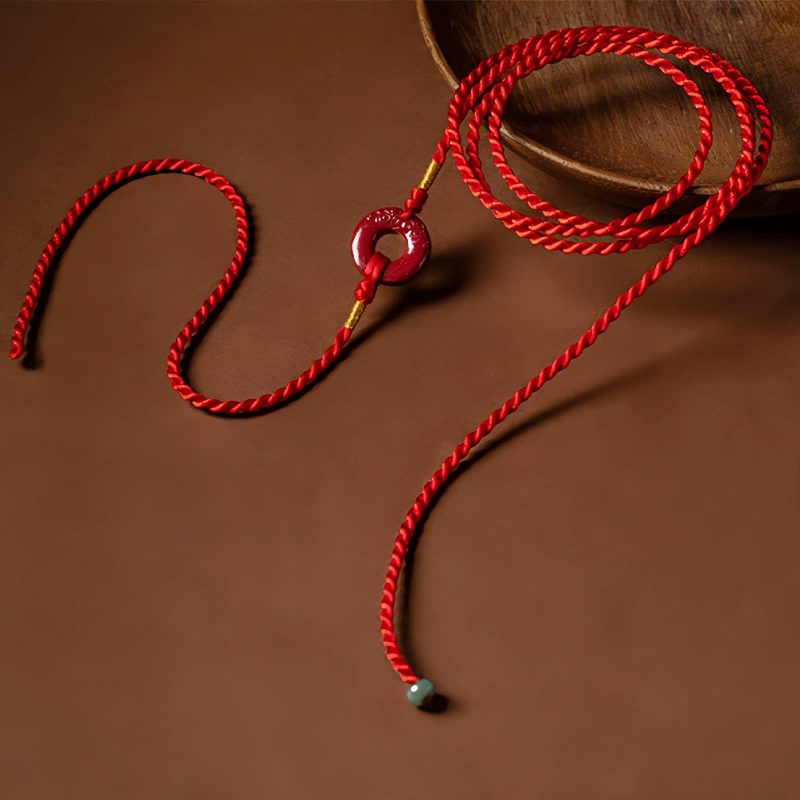 Cadena de vientre con cinabrio natural para bendiciones Natural Cinnabar Blessing Belly Chain