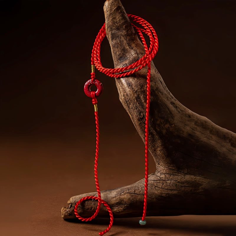 Cadena de vientre con cinabrio natural para bendiciones Natural Cinnabar Blessing Belly Chain