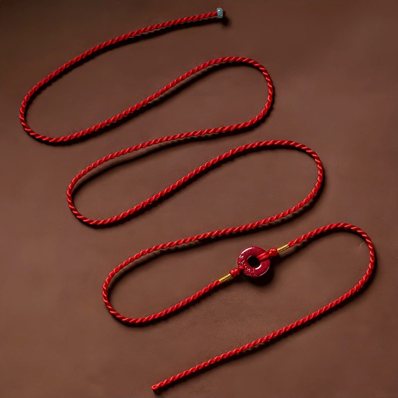 Cadena de vientre con cinabrio natural para bendiciones Natural Cinnabar Blessing Belly Chain