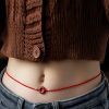 Cadena de vientre con cinabrio natural para bendiciones Natural Cinnabar Blessing Belly Chain
