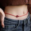 Cadena de vientre con cinabrio natural para bendiciones Natural Cinnabar Blessing Belly Chain