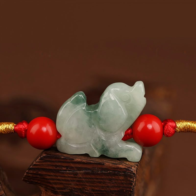Cadena de Cintura con Hilo Rojo y Jade de la Paz Red String Jade Peace Belly Chain