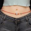 Cadena de Cintura con Hilo Rojo y Jade de la Paz Red String Jade Peace Belly Chain