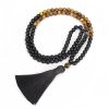 Collar de Protección de Ónix Negro Tibetano y Ojo de Tigre Tibetan Black Onyx Tiger Eye Protection Necklace