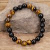Collar de Protección de Ónix Negro Tibetano y Ojo de Tigre Tibetan Black Onyx Tiger Eye Protection Necklace