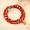 Pulsera Tibetana de Cinabrio y Aventurina Verde para la Buena Suerte Tibetan Cinnabar Green Aventurine Luck Bracelet