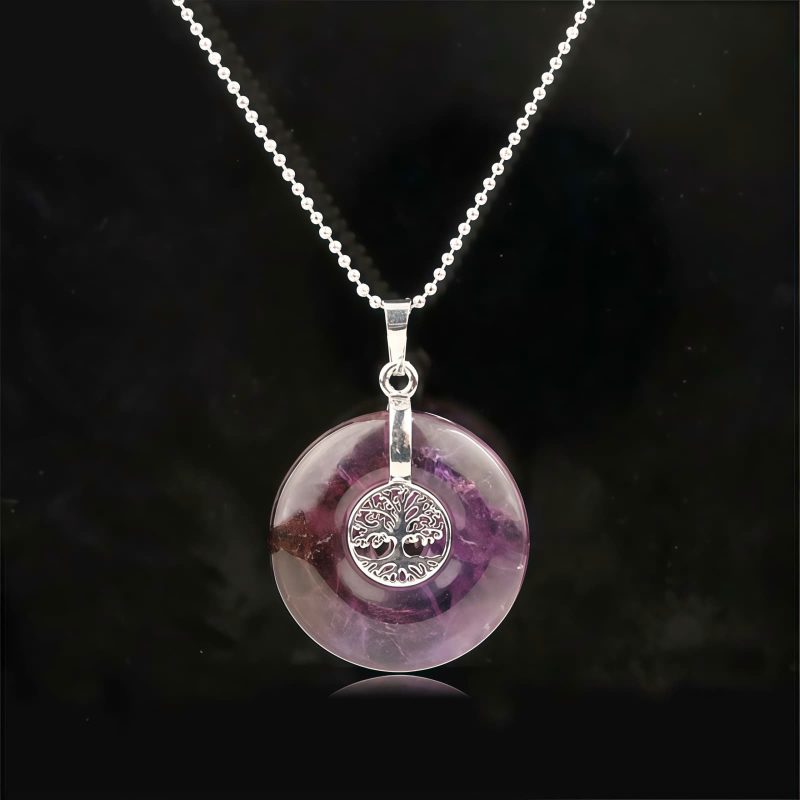 Collar con Árbol de la Vida, Amatista y Cuarzo Rosa Tree of Life Amethyst & Rose Quartz Necklace