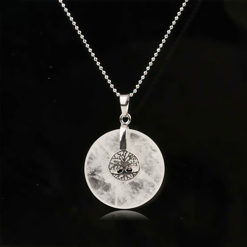 Collar con Árbol de la Vida, Amatista y Cuarzo Rosa Tree of Life Amethyst & Rose Quartz Necklace
