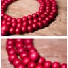 خرز مالا 108 من خشب الأبيليا بيفلورا الطبيعي - سوار 108 Mala Beads Natural Abelia Biflora Wood Bracelet