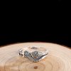 Anillo Serpiente Abierto de Plata 925, Zodiaco Chino 925 Silver Chinese Zodiac Snake Open Ring