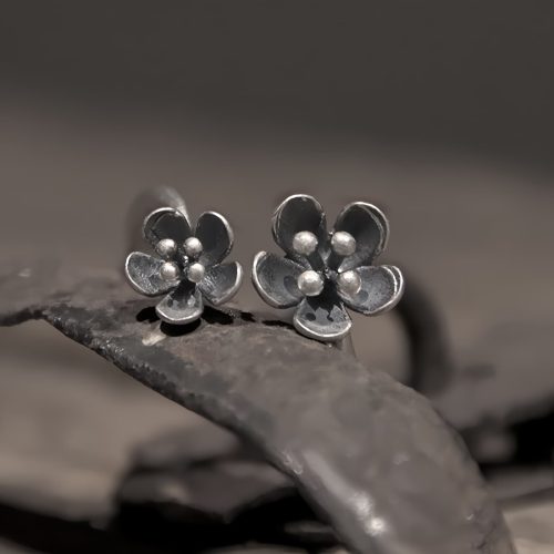 Anillo Ajustable de Flor en Plata 925 Anillo Ajustable de Flor en Plata 925