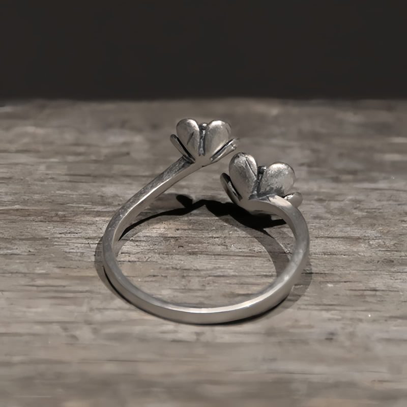 Anillo Ajustable de Flor en Plata 925 925 Silver Flower Adjustable Ring