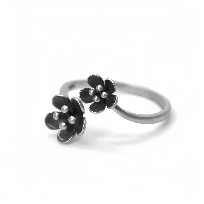 Anillo Ajustable de Flor en Plata 925 925 Silver Flower Adjustable Ring