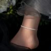 Tobillera de Protección con Cuentas de Perla en Plata 925 925 Silver Pearl Beads Protection Anklet