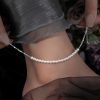 Tobillera de Protección con Cuentas de Perla en Plata 925 925 Silver Pearl Beads Protection Anklet