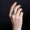 925 Perak Tahun Ular Cincin yang Dapat Disesuaikan 925 Silver Year of the Snake Adjustable Ring