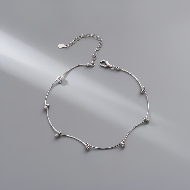 Tobillera de Protección con Onda de Plata 925 925 Silver Wave Protection Anklet