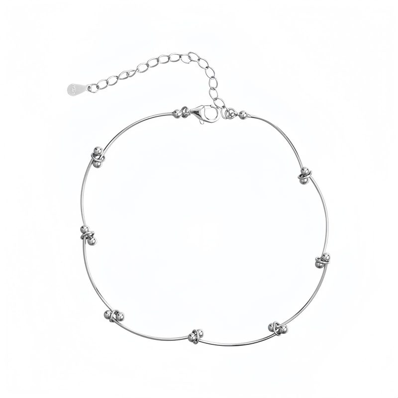 Tobillera de Protección con Onda de Plata 925 925 Silver Wave Protection Anklet