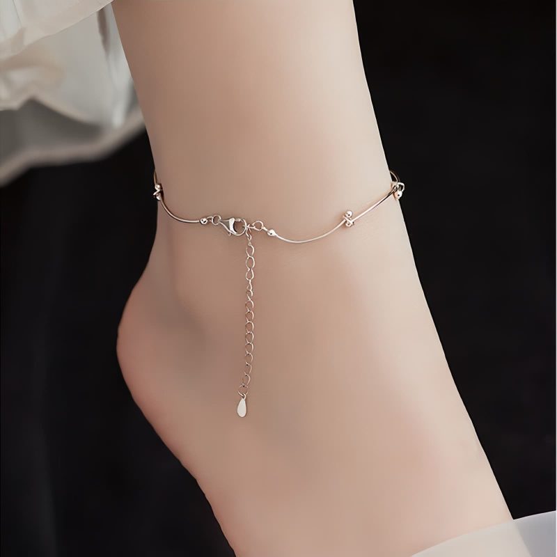 Tobillera de Protección con Onda de Plata 925 925 Silver Wave Protection Anklet