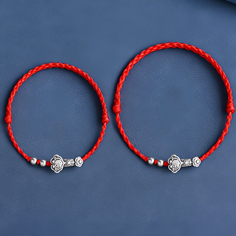 Pulsera de Plata 999 con Mango Ruyi de la Fortuna 999 Silver Fortune Ruyi Handle Bracelet